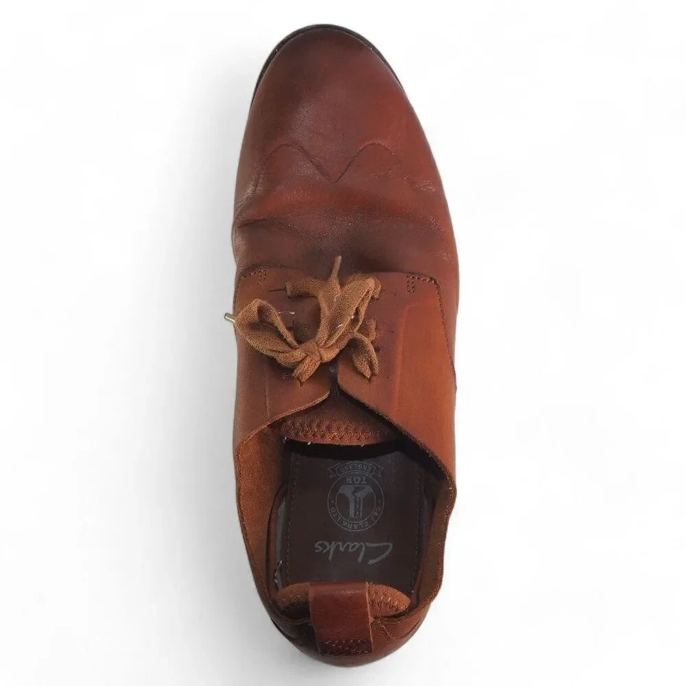 Clarks‎ Trigen Wing Tip Leather Casual Lace-up Oxfords Brown 21951 Men's 8M